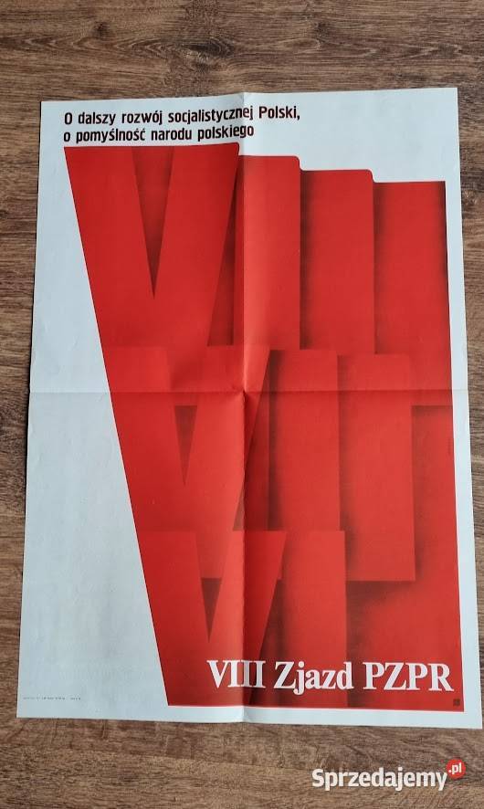 Plakat VIII Zjazd Polskiej Zjednoczonej Partii Zielona Góra