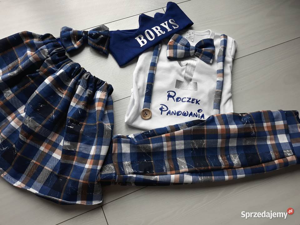 Komplet chłopca elegant urodziny roczek 12m+ pomorskie Waćmierz