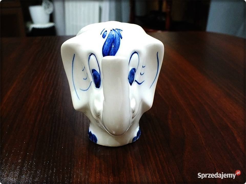 Figurka SŁOŃ ręcznie malowany Mlecznik ceramika Żary sprzedam
