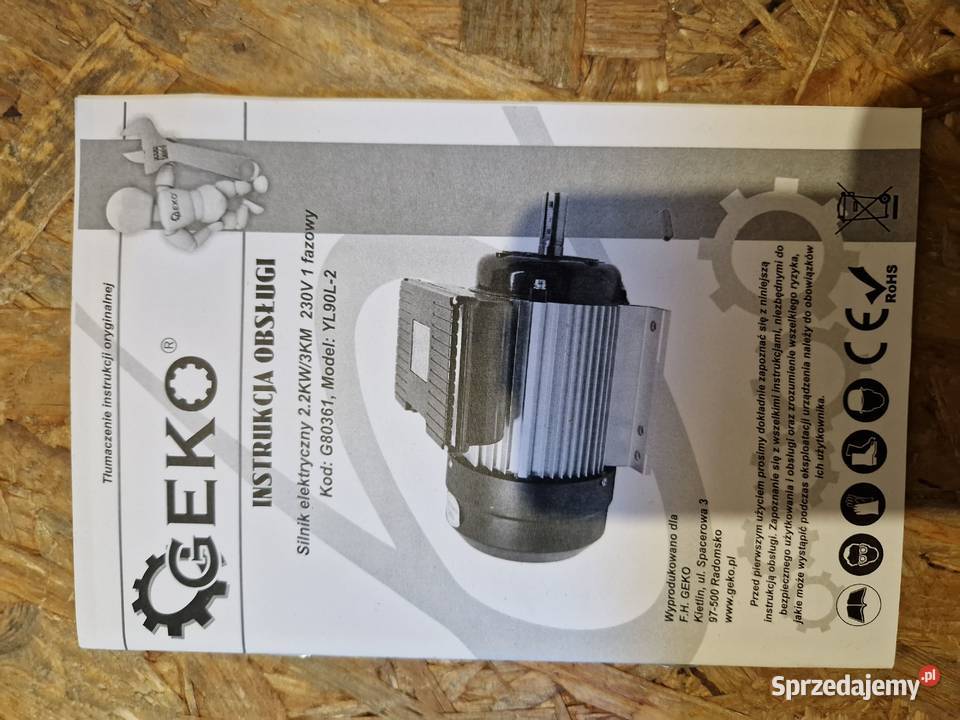 Silnik elektryczny 22KW3 230V 1 fazowy Geko Głogowa