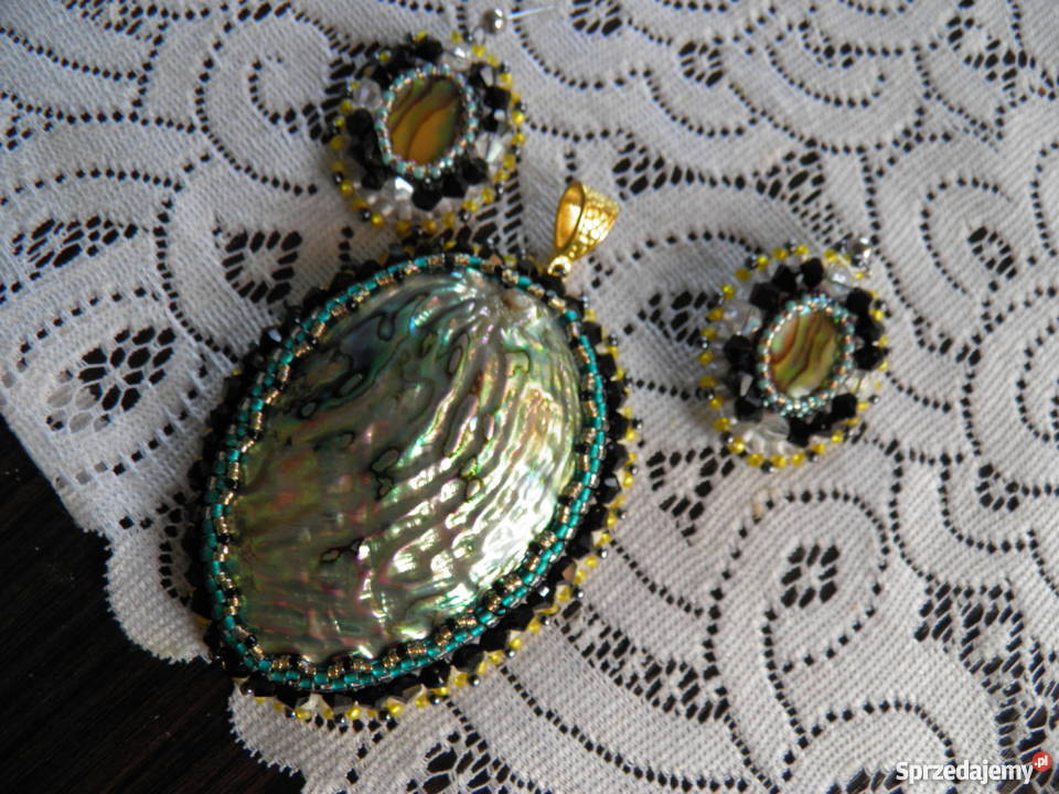 Komplet z muszlą Paula beading gold stal Biżuteria dla Pań sprzedam