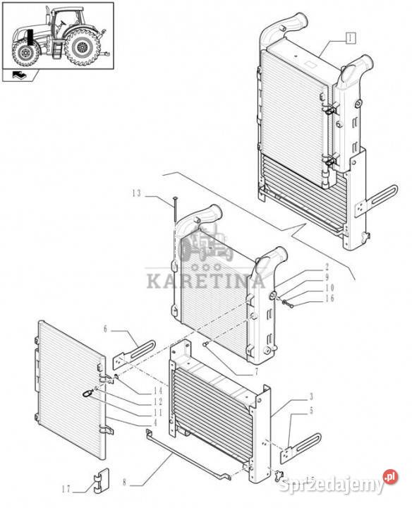 Holland T6010 Zespół chłodnicy 84249166 Jastrzębniki