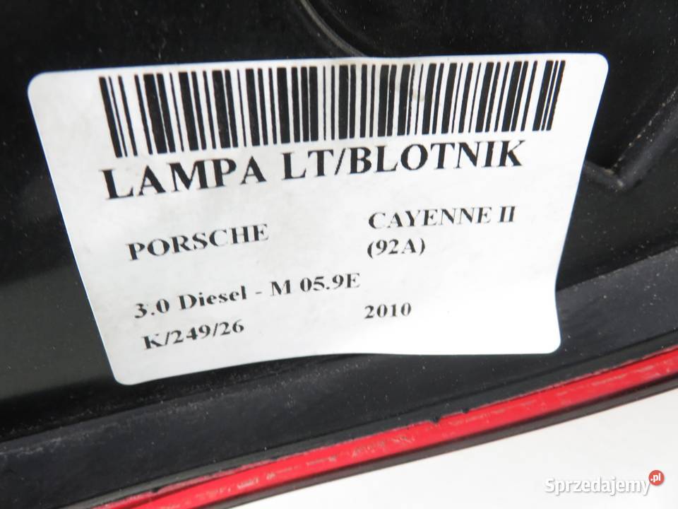 LAMPA LEWA TYLNA PORSCHE CAYENNE II 92A sprzedam