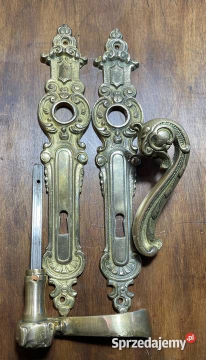 Stare klamki z szyldami z mosiądzu Łódź