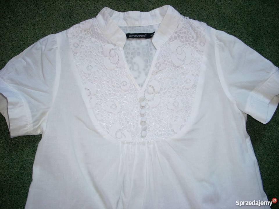 Atmosphere biała luźna koszula HAFTY 34 36 XS S sprzedam
