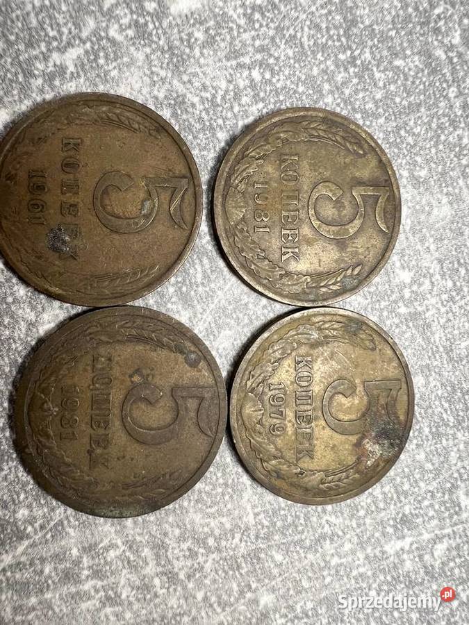 Moneta 5 kopiejek z 1979 1981 1961 CCCP ZSRR Jasło