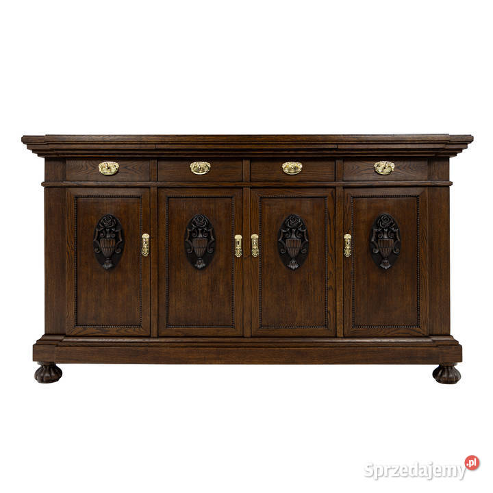 Duża Komoda Stylowa Bufet Czterodrzwiowy Antyk wielkopolskie Swarzędz
