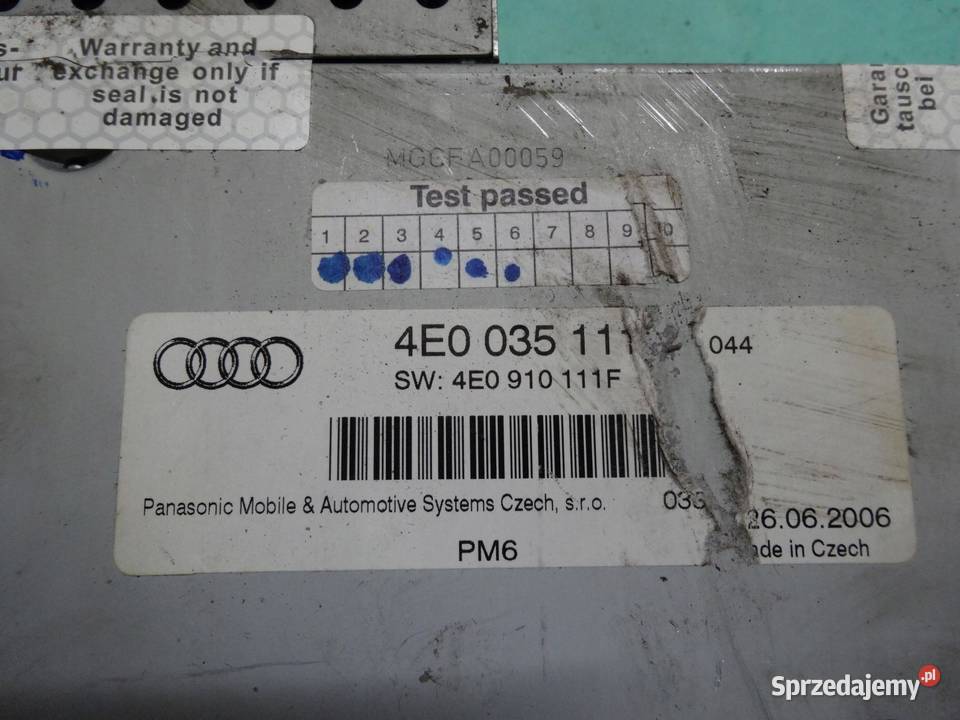 AUDI A6 C6 06r zmieniarka płyt CD 4E0035111 sprzedam