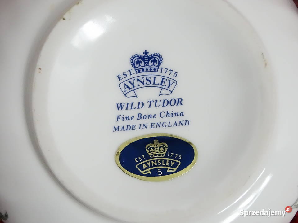Porcelanowa puzderka AYNSLEY Wild Tudor Fine lubelskie