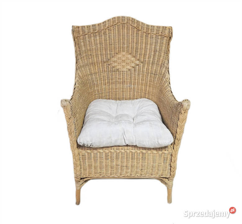 Fotel WIKLINOWY WYGODNY poduszka w komplecie Pszczyna