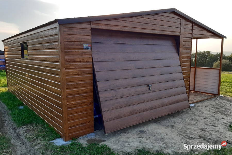 Garaż blaszany 4x51m Drewnopodobny Garaże 25m2 Łódź