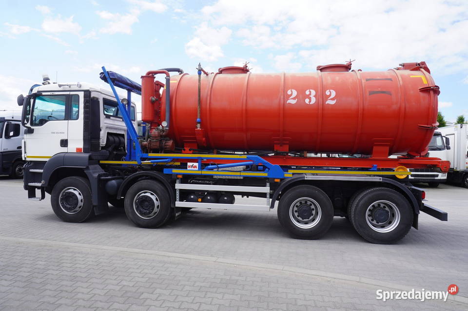 Man TGS 35400 8x4 E5 Hakowiec HYVA Beczka Kraków