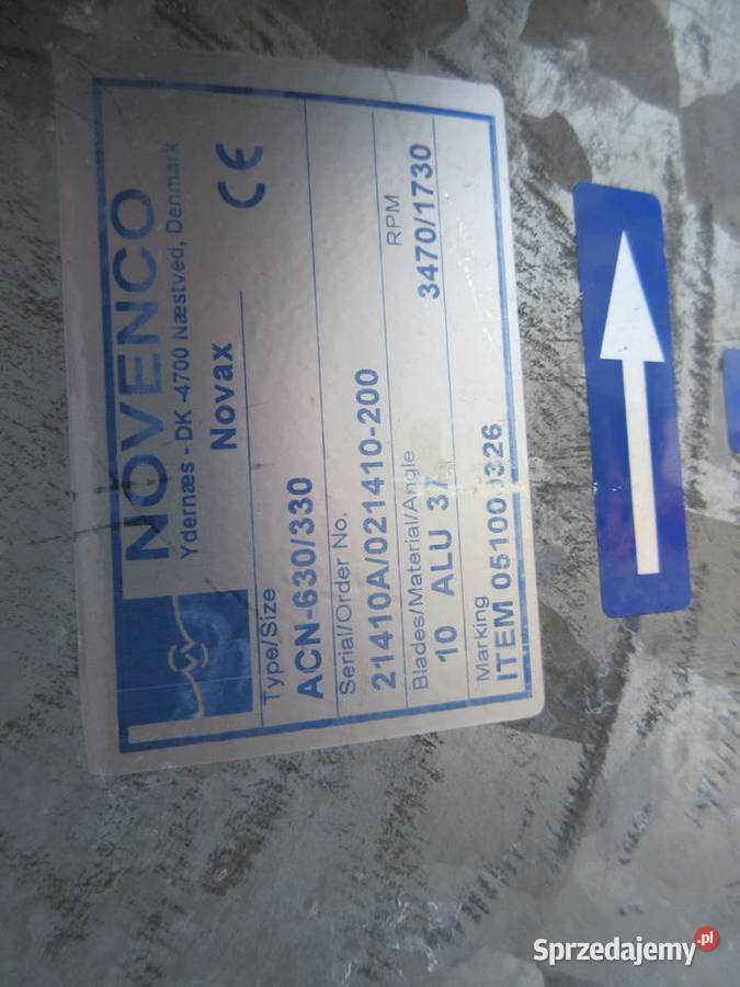WENTYLATOR PRZEMYSŁOWY NOVENCO RPM 34701730 68KW Wąchock