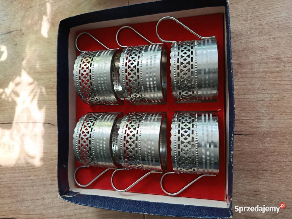 Koszyczki metalowe do szklanekz czasów PRL Dom i Ogród Choszczno