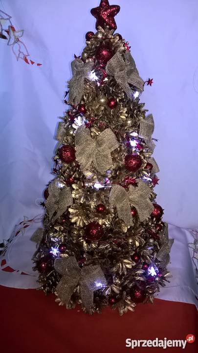 choinka drzewko szyszki lampki LED 40 wielokolorowy mazowieckie