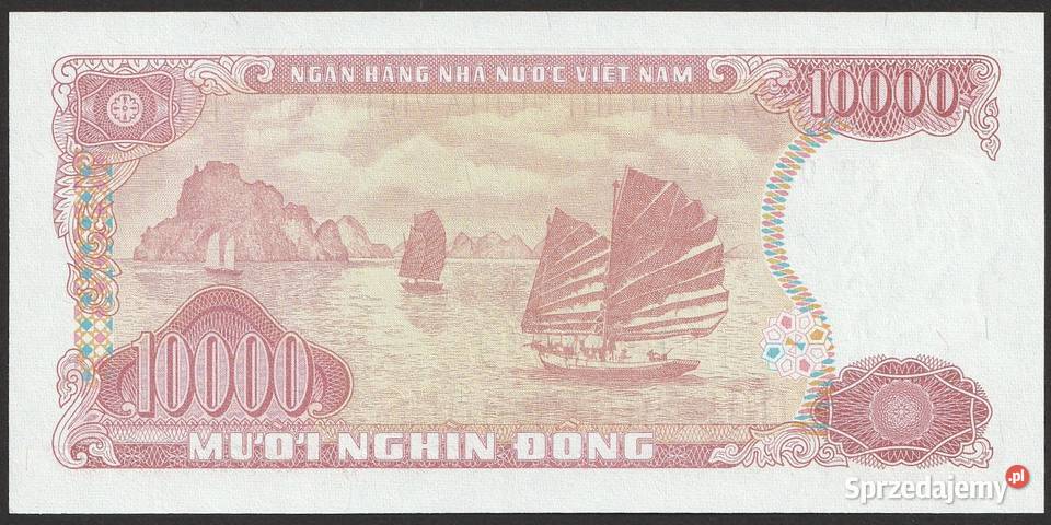 Wietnam 10000 dong 1993 stan bankowy UNC Łódź