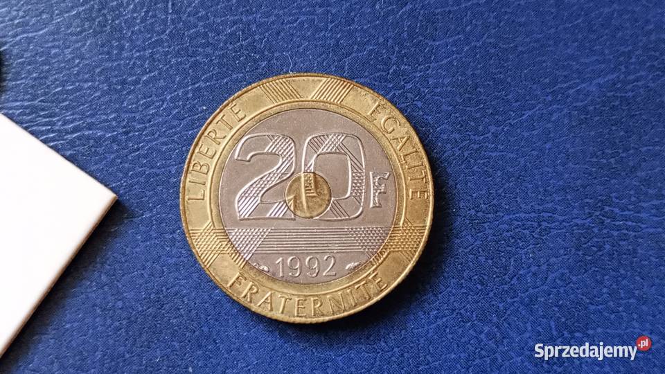 Stare monety 20 frank 1992 Francja Lesko