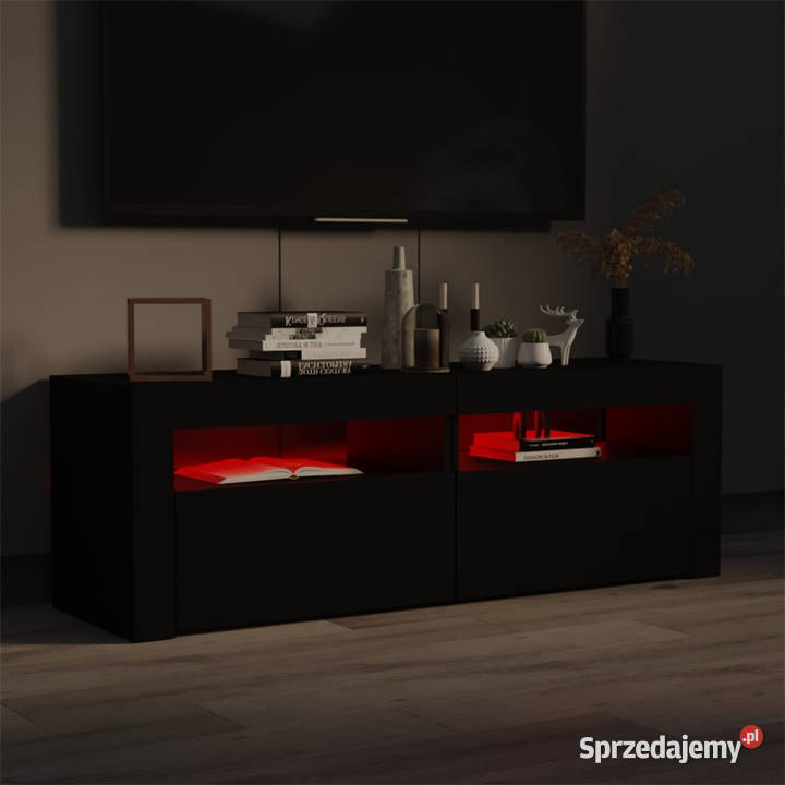 Szafka pod TV z oświetleniem LED czarna Warszawa sprzedam