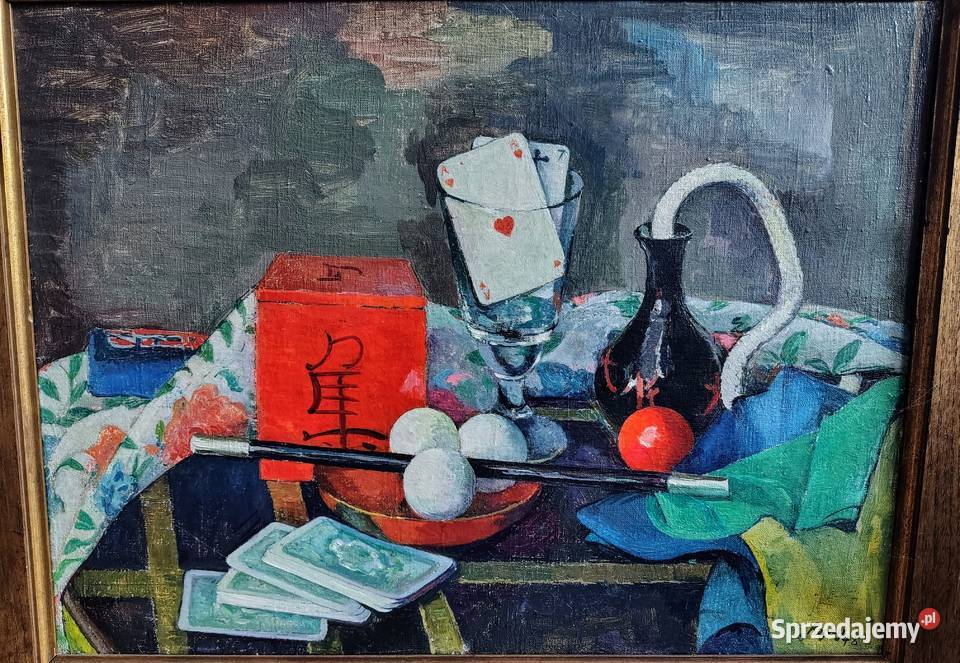 Stary obraz olejny Malarstwo Kartuzy