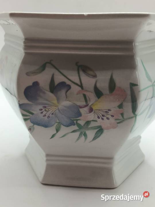 Doniczka osłonka sześciokątna letnie lilie ROYAL