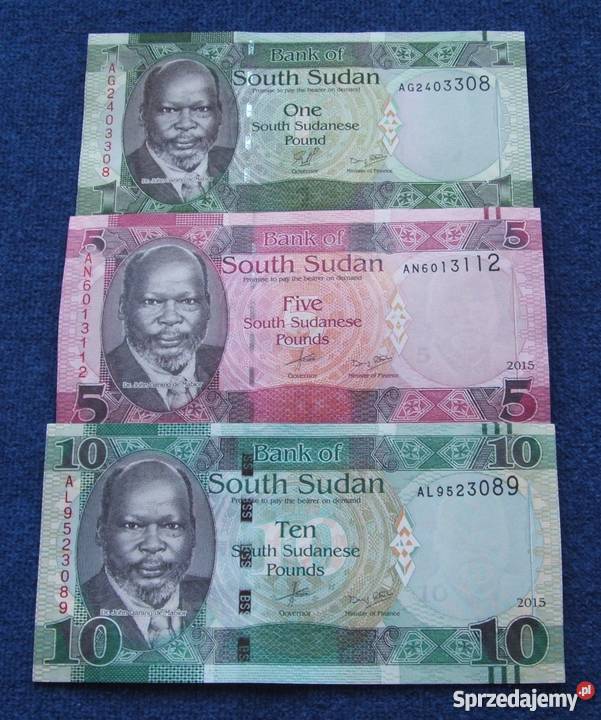 SUDAN POŁUDN Kolekcjonerskie Banknoty Zestaw 3 Katowice