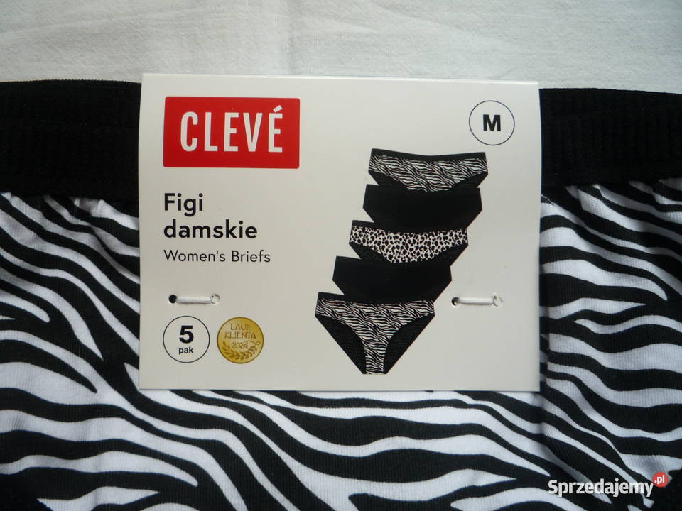 5 sztuk Cleve S36 M38 Figi damskie majtki Czarne Bawełniane Moda i Styl Szczecin