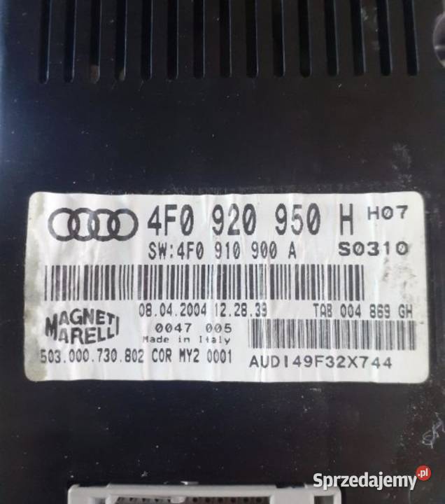 UK LICZNIK ZEGARY AUDI A6 C6 20 TDI 27 TDI sprzedam