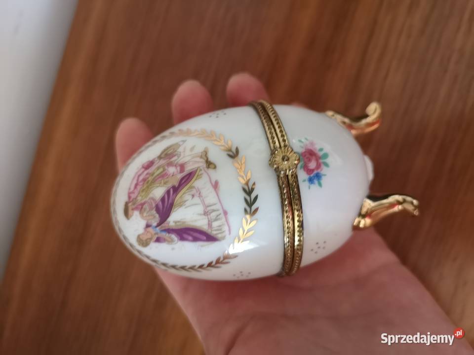 Jajko szkatułka porcelana vintage Toruń