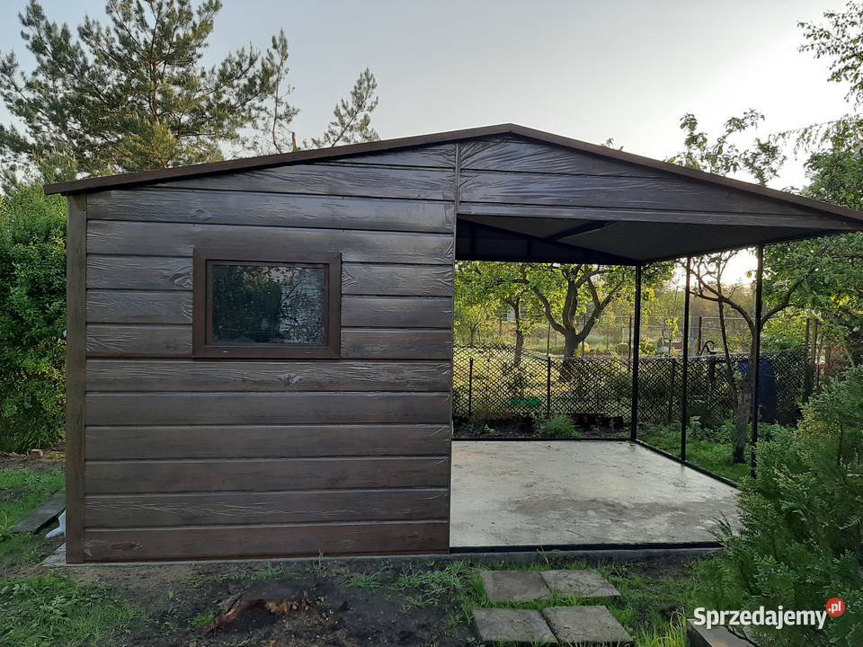 Grafitowy Garaż Blaszany Schowek Ogrodowy Garaże zachodniopomorskie