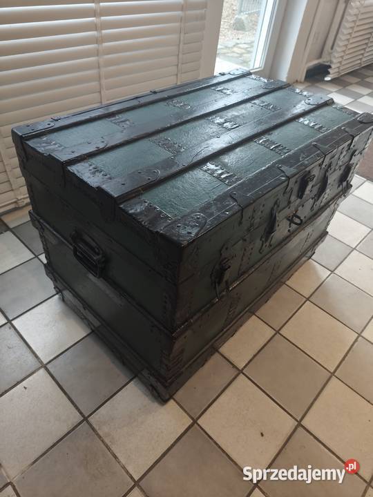 Stary kufer parowy Antyki, Sztuka, Kolekcje Budzyń sprzedam