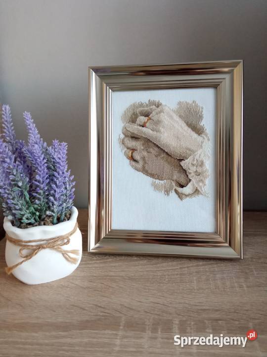 Pamiątka Ślubu rocznicy prezent rękodzieło haft Olsztyn