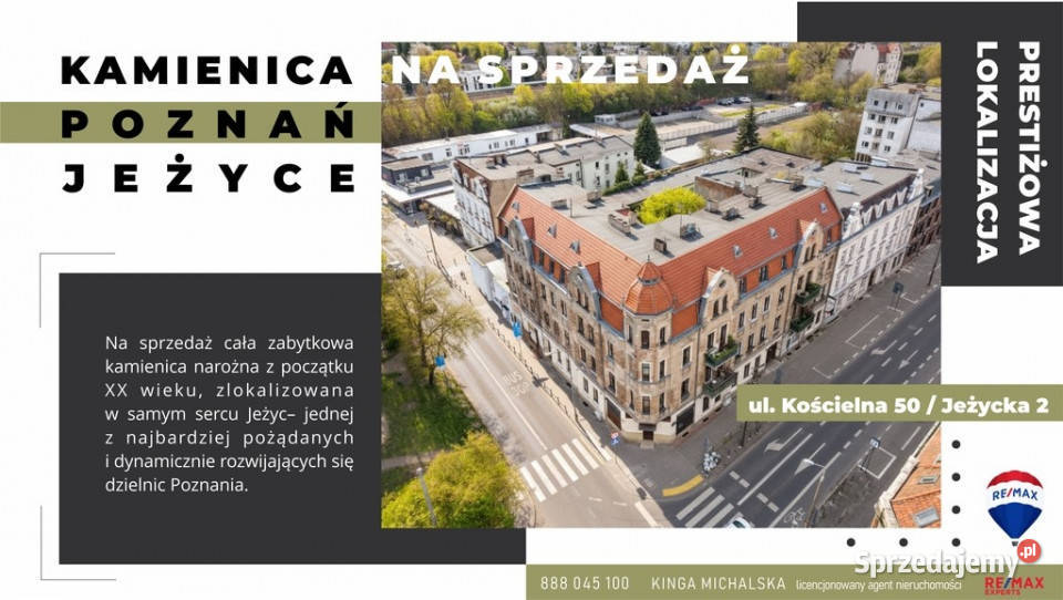 Wyjątkowa unikatowa kamienica Jeżyce Kościelna 1539.8199m2 wielkopolskie