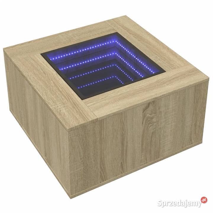 Stolik kawowy z LED dąb sonoma 60x60x40 WM847569 Warszawa sprzedam