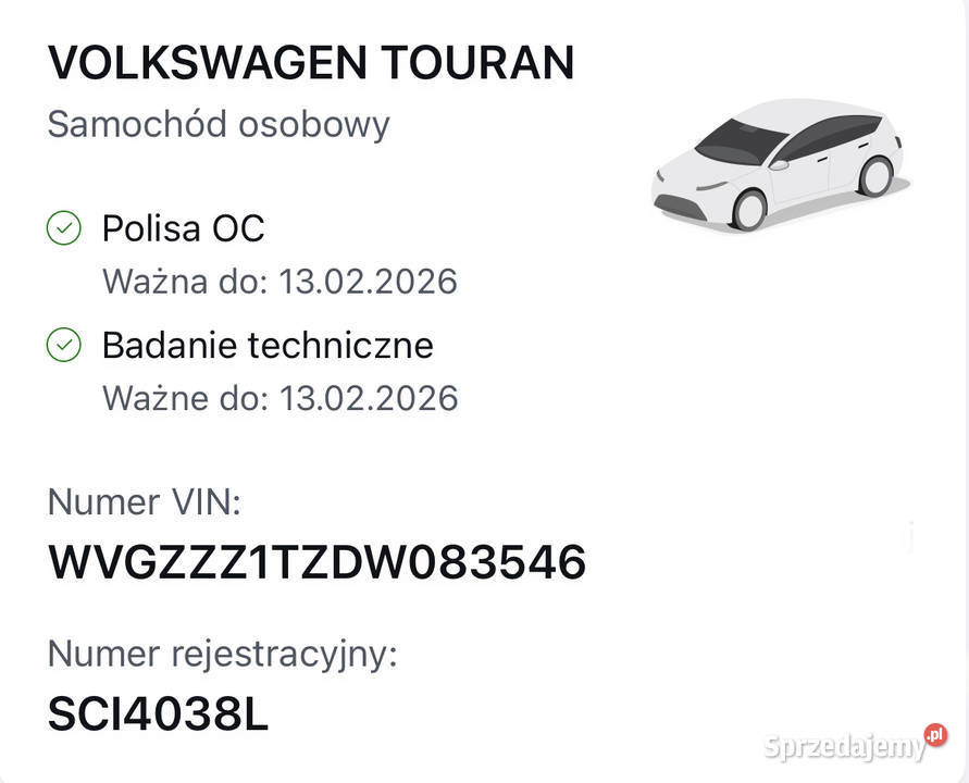 VW Touran 2013r 16tdi poduszka powietrzna Cieszyn