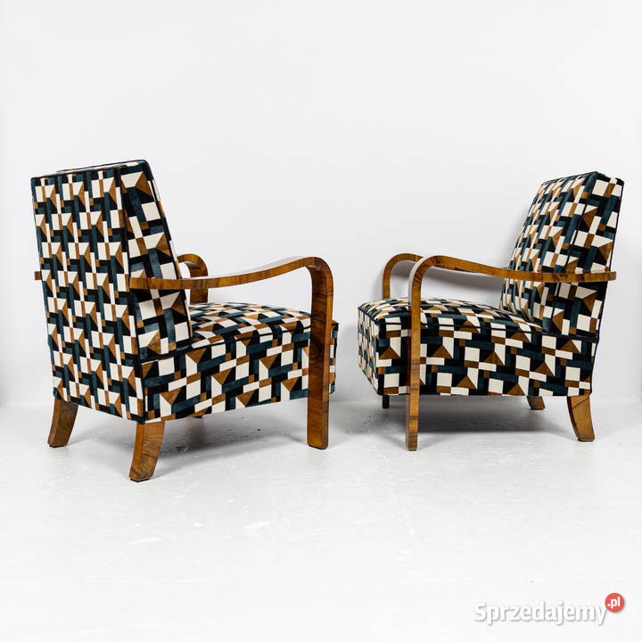 Dwa Fotele Modernizm Ar Deco Lata 60 te Swarzędz