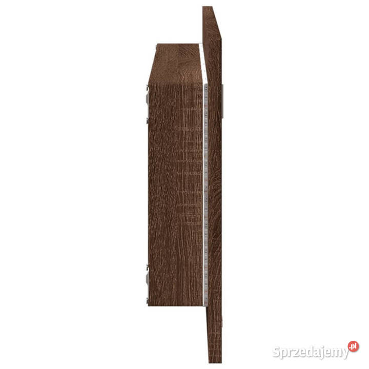 Lustro łazienkowe z LED brązowy dąb 100x85x37 Warszawa