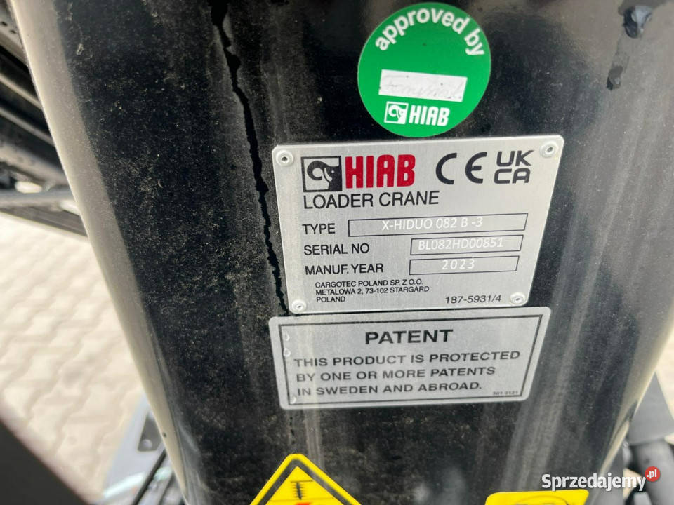 HDS Hiab 082 B3 HiDuo 082 B3 HiDuo urządzenie 0h Sokołów