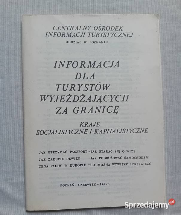 Broszura Informacja turystów wyjeżdżających Koźminek