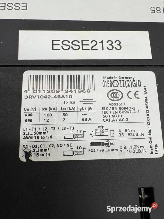 Siemens 3RV10424BA10 Wyłącznik silnikowy Warszawa