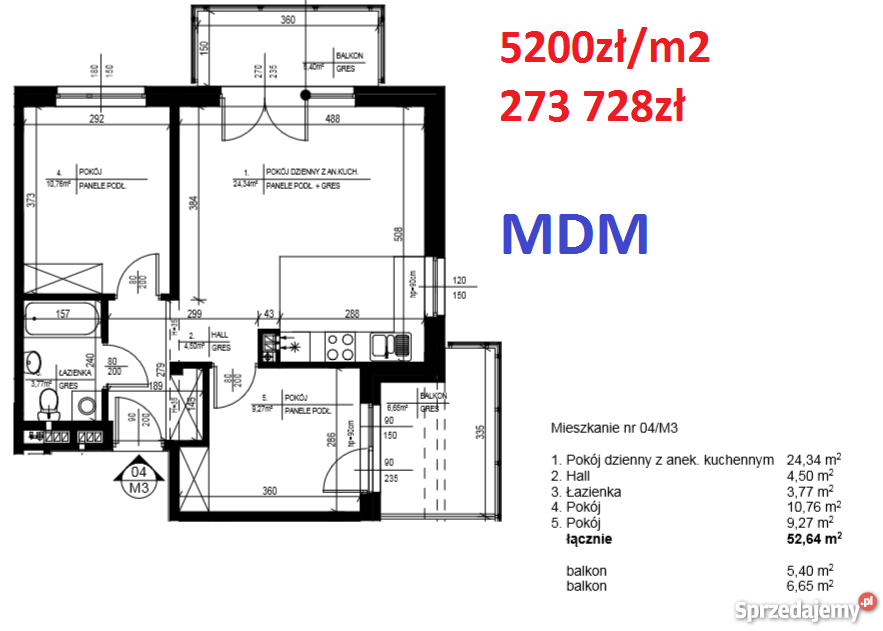 3 niezalezne pokoje w MDM pelna wlasnosc bez PCC garaż mazowieckie Warszawa sprzedam
