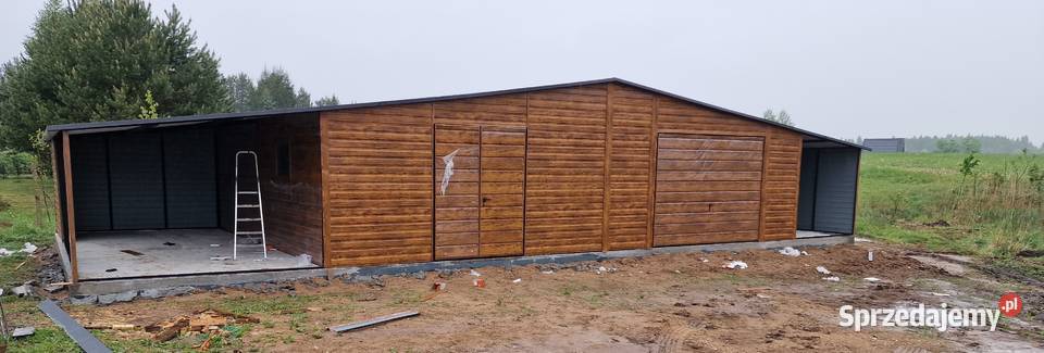 Mały Biały Garaż Blaszany Na narzędzia Garaże Łuków