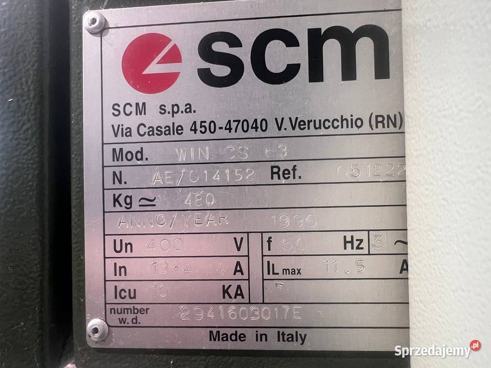 Szlifierka szerokotaśmowa SCM Sandya Win Juszczyn