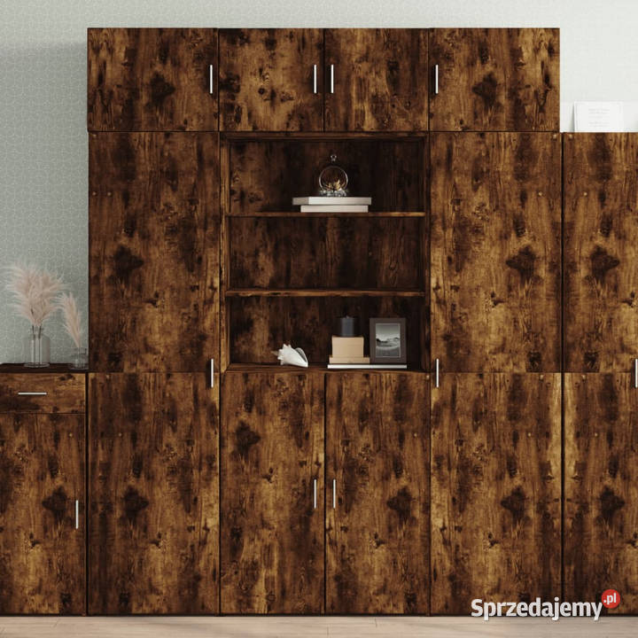 Wysoka szafka przydymiony dąb 80x425x185 Warszawa sprzedam