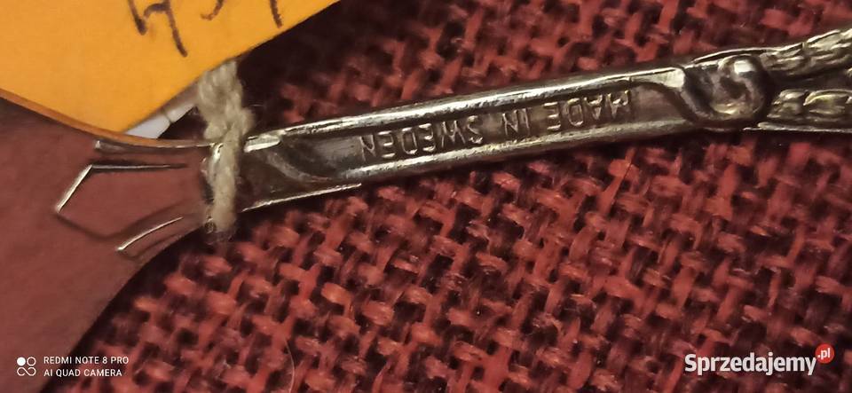 Platerowy widelczyk do owoców Sygnowane Gdańsk