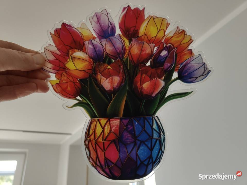 Nowy witraż witrażyk dekoracja okienna łapacz Płock