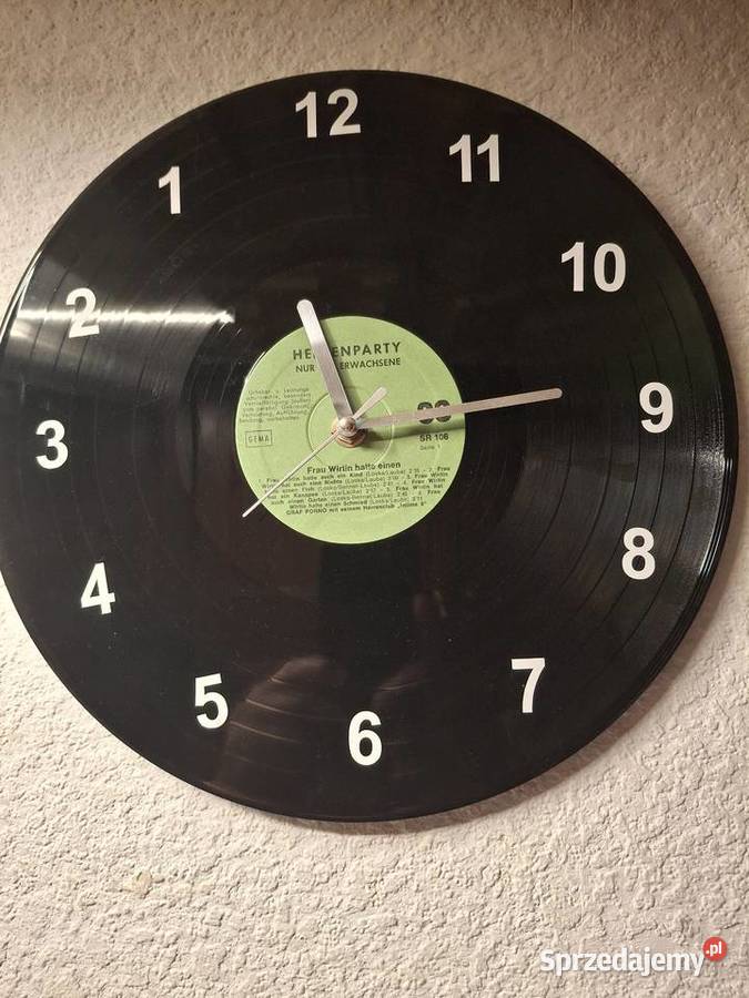 Zegar z płyty winylowej średnica 30 Łódź