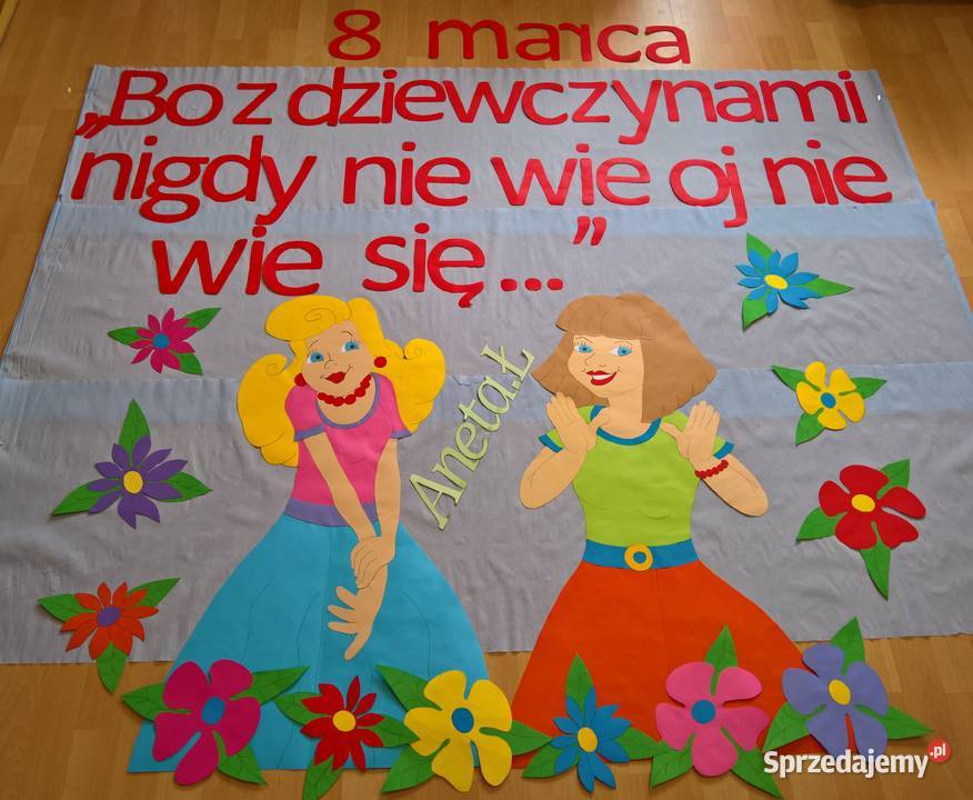 Dekoracja na Dzień Kobiet z brystolu 504 102 444 Garwolin