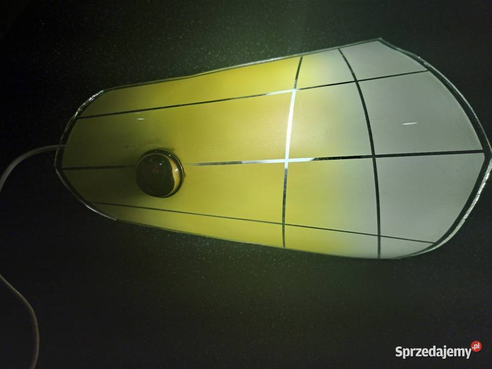 Kinkiet kolorowe szkło Prl Porcelana i szkło śląskie Katowice