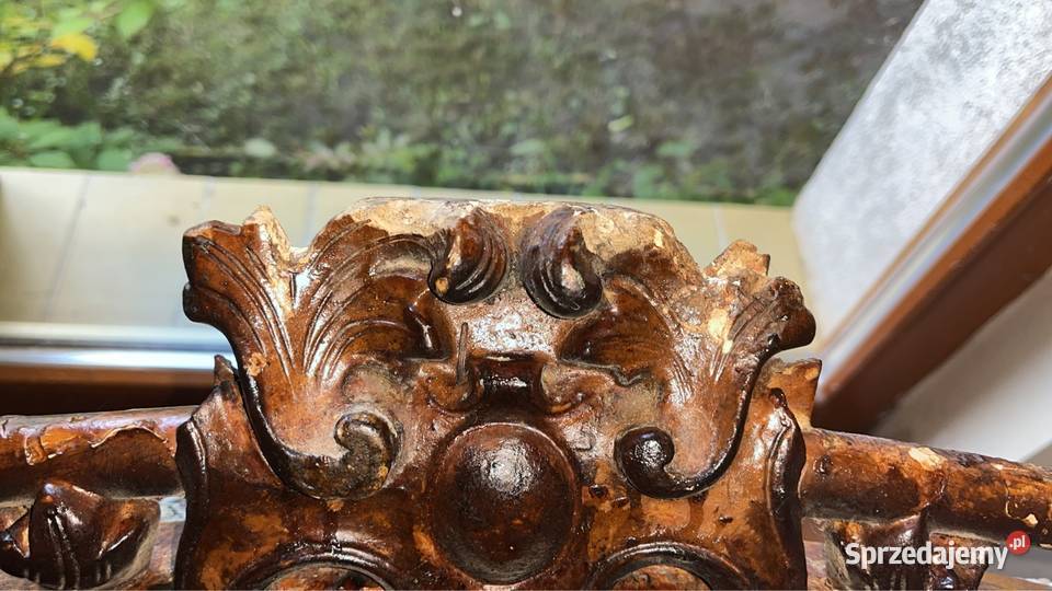 Duże dębowe lustro Antyk Drewniana rama Do Porcelana i szkło Gdańsk sprzedam