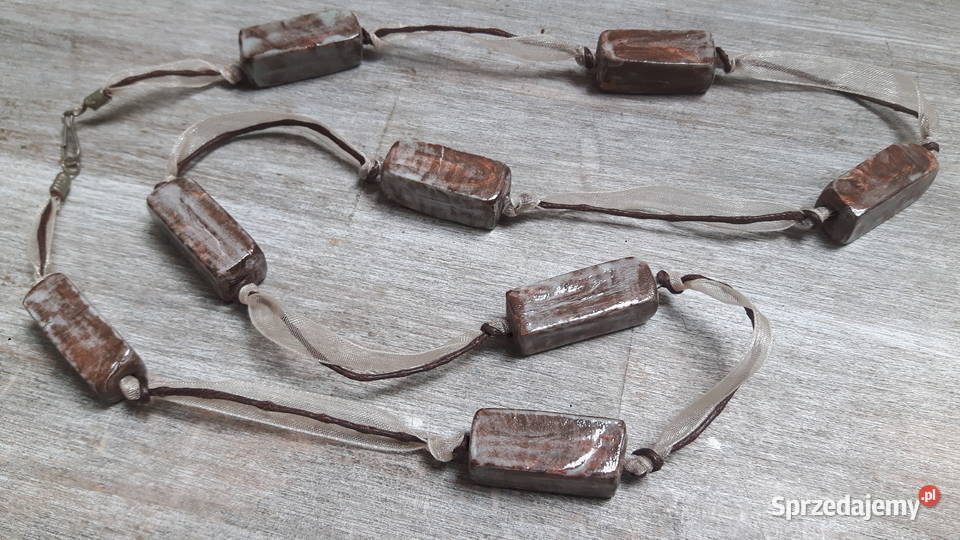 Naszyjnik ceramiczny ręcznie wykonany